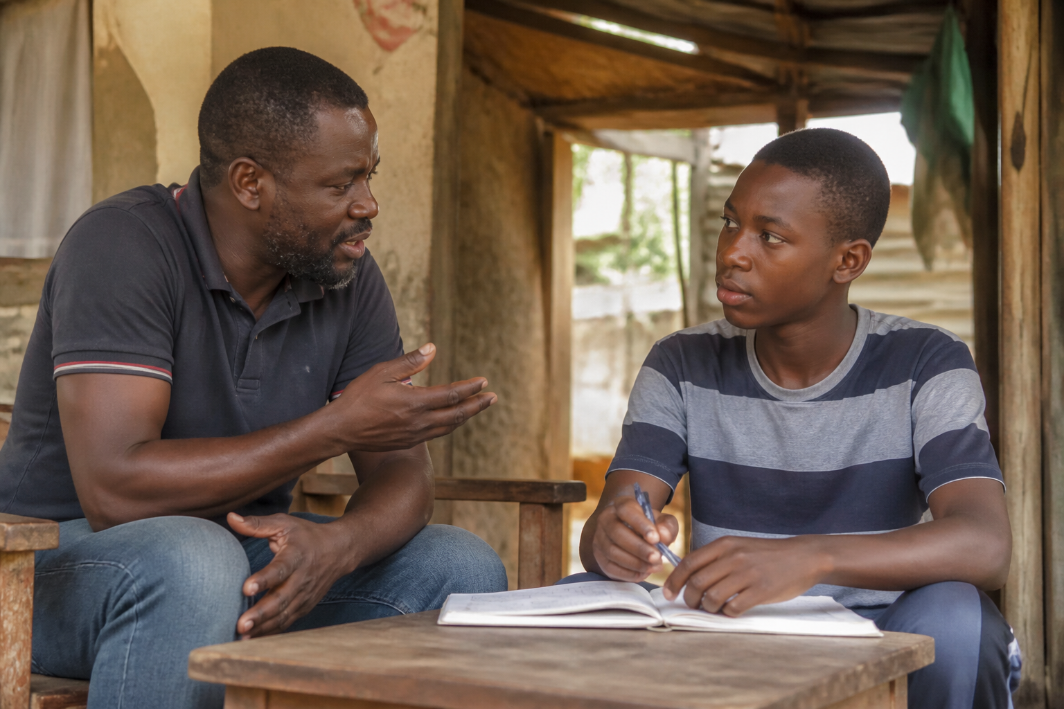 Young people collaborating and learning from one another