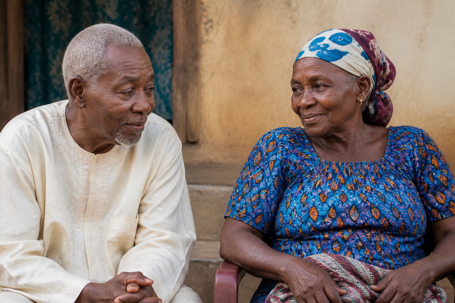 Older people sharing companionship and quiet conversation